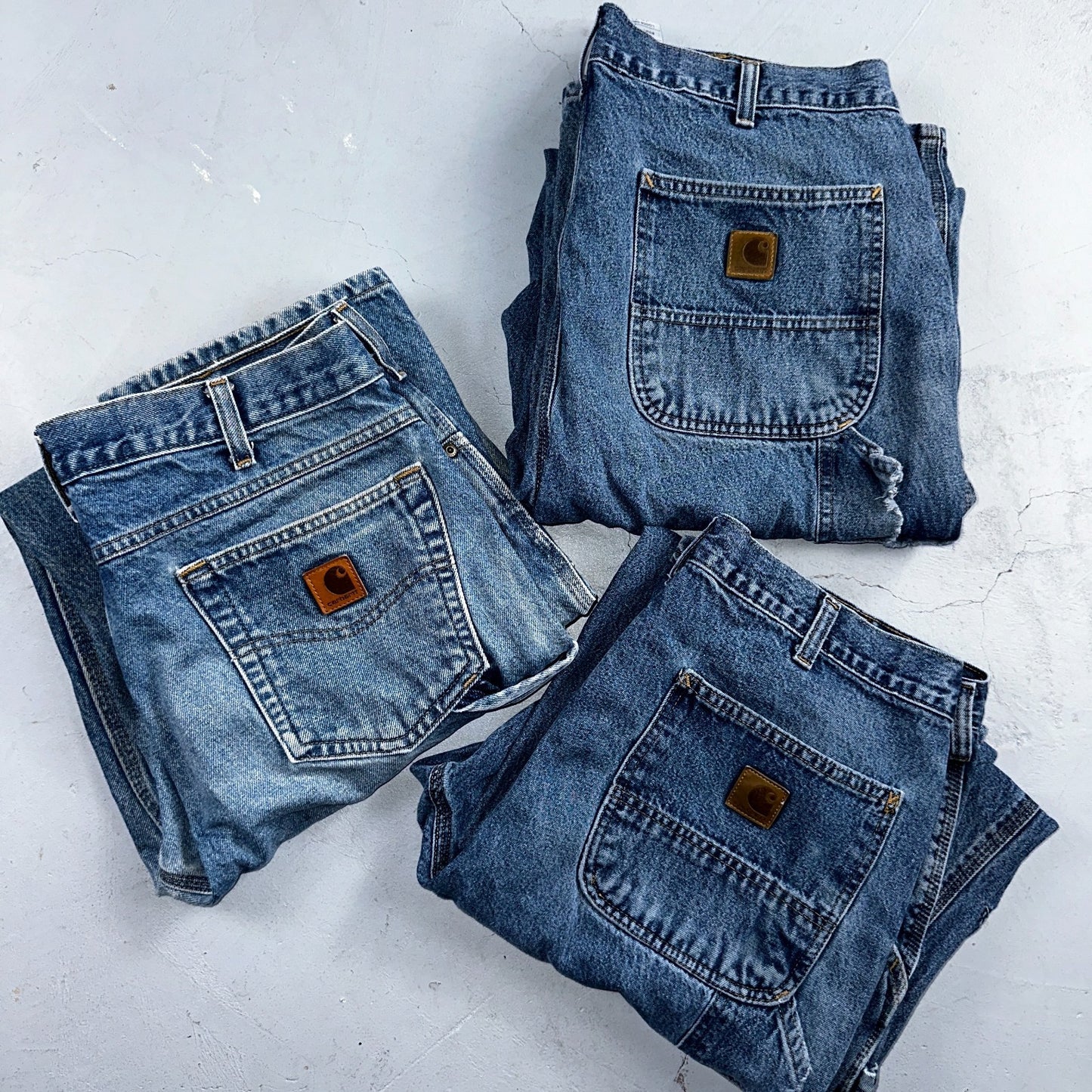 Carhartt B171 B13 DST Carpenter Jeans Relaxed Faded Pants 36x34 Lot of 3