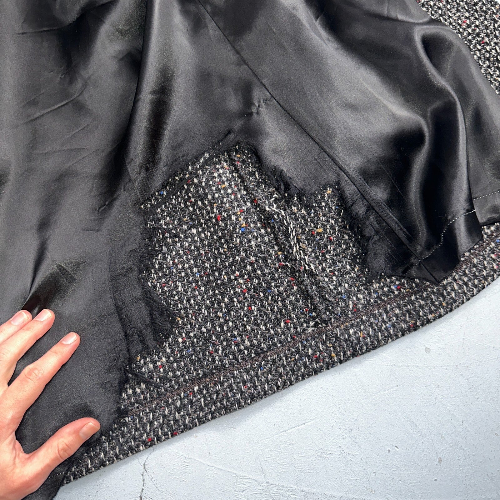 Sherwood of Ohio Jacket Pea Coat 1970s Cloak USA 70s Rockabilly Speckle Wool