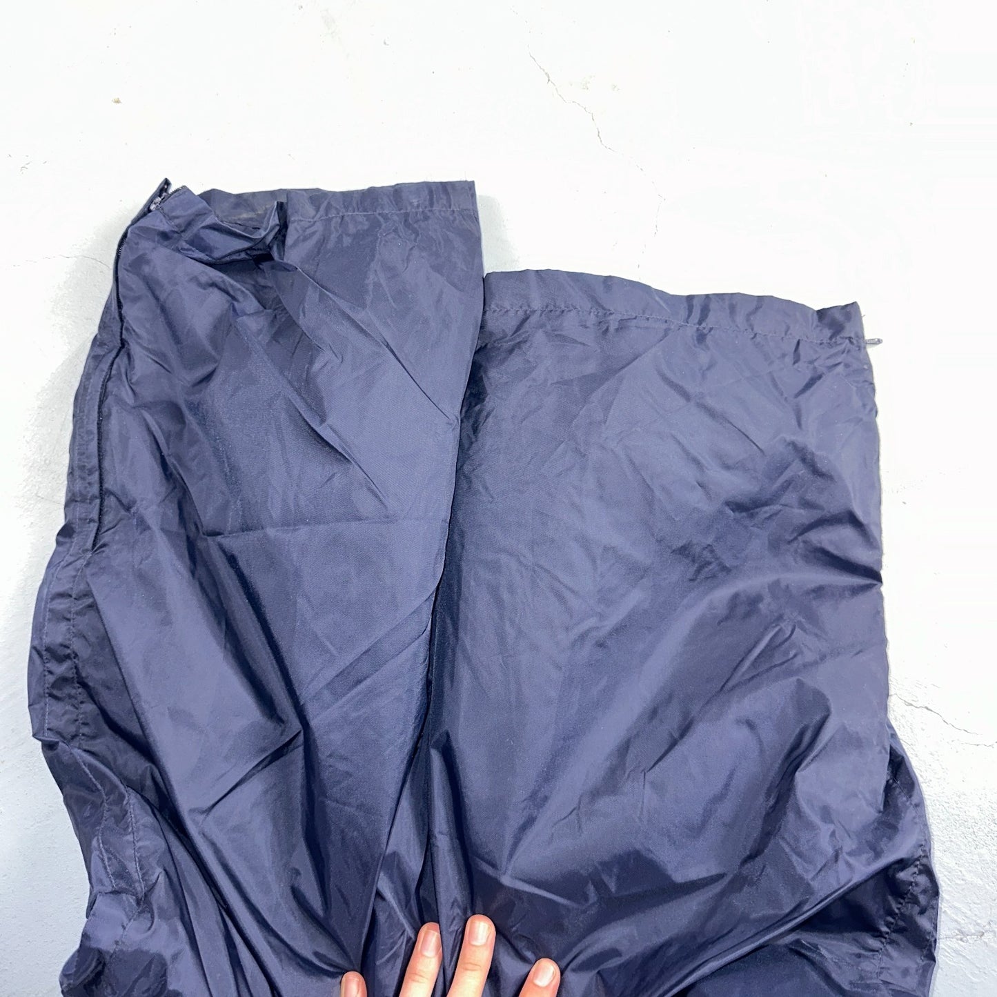 Nike VTG 90s Windbreaker Track Pants Ankle Zip Netted Blue 1990s Essential