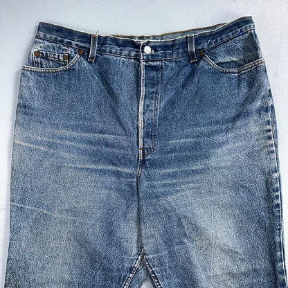 Vintage Womens Levis 29501 0115 Med Wash High Rise 501 Mom Jeans USA 38x28