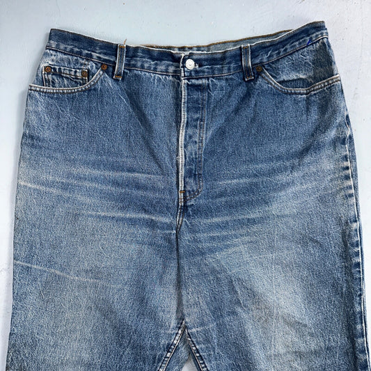 Vintage Womens Levis 29501 0115 Med Wash High Rise 501 Mom Jeans USA 38x28