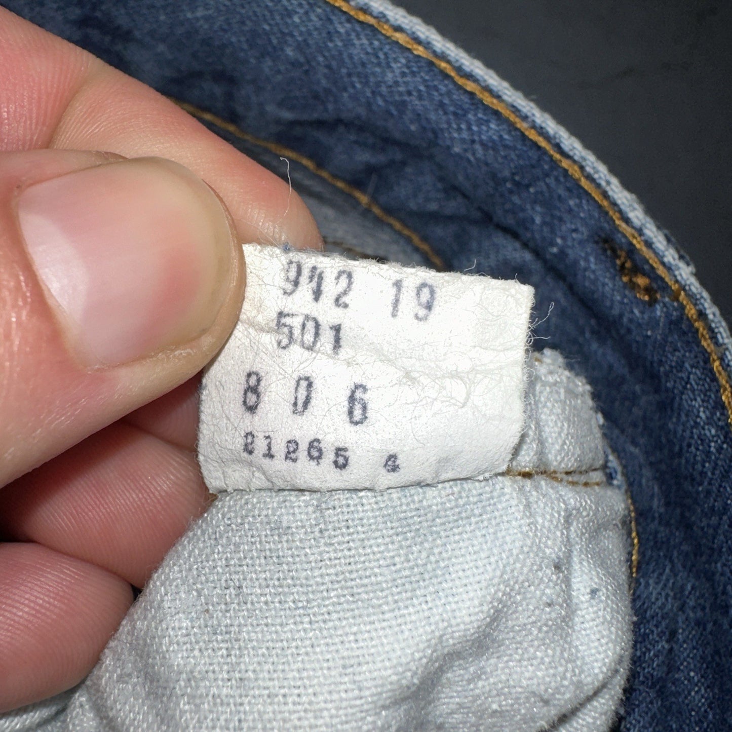 Levis 501 Vintage 80s Redline Selvedge USA XX Jeans Med Wash 34x34 Act 31x31