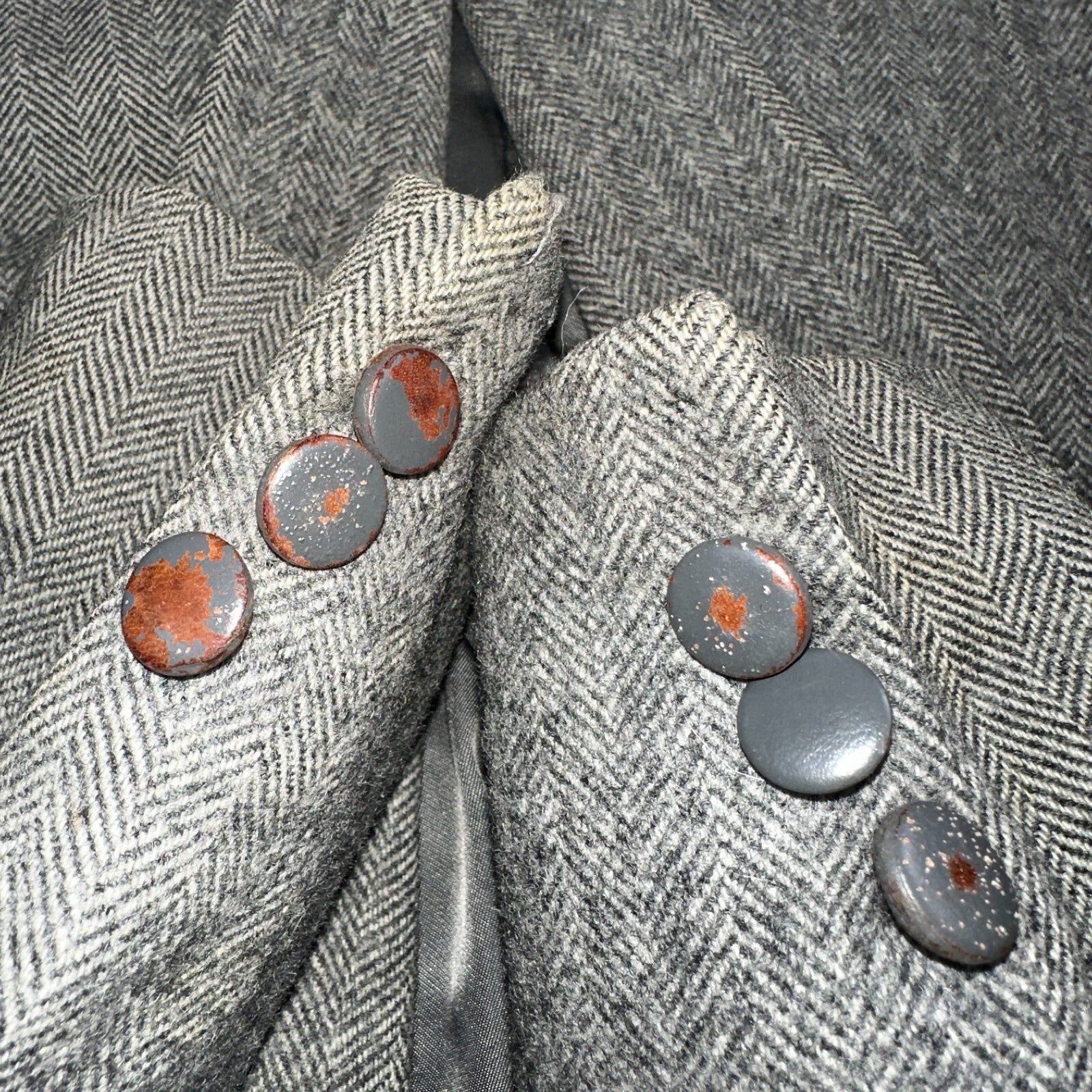 YSL Yves Saint Laurent Vintage Gray Tweed Jacket 38 Blazer Coat France Suit 80s