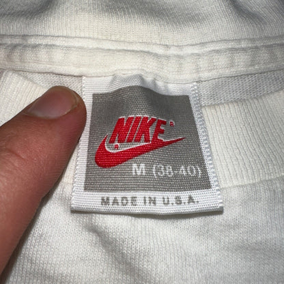 Nike Just Do It JDI VTG T Shirt Gray Tag 90s Single Stitch White Basic Gym