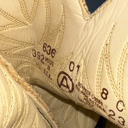 Acme Womens Vintage Brown Leather Western Stacked Heel Cowboy Boots Size 8C