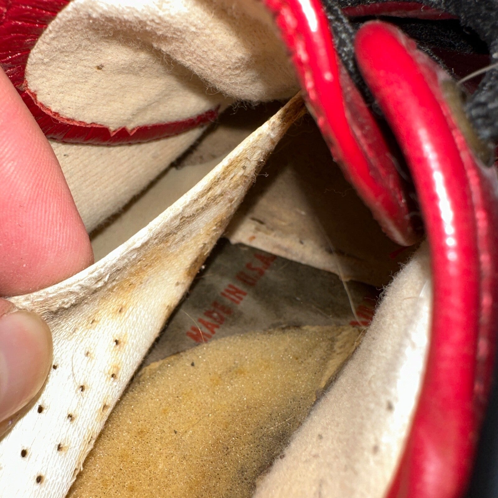 SAS Bounce Red Leather Lace Up Comfort Women's Shoes Sz 8 VTG 80s