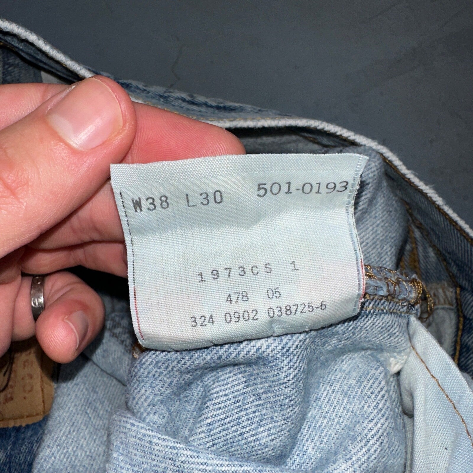 Levis 501 Vintage 90s Mexico Straight Leg Jeans 38x30 Y2K Light Wash Act 37x29