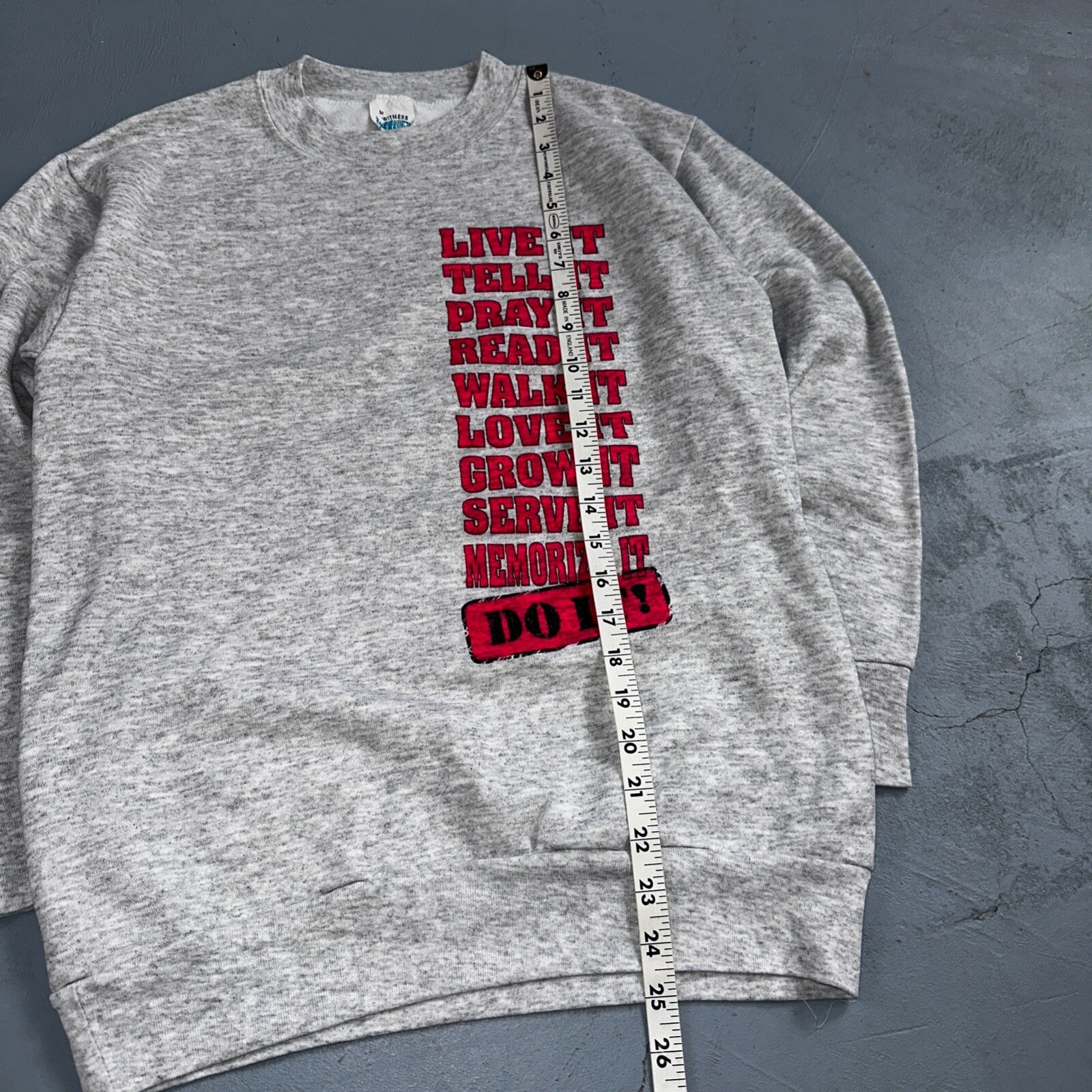 Do It Gods Way Sweatshirt 90s VTG Crewneck Gray Jesus 1992 Rare Love Pray