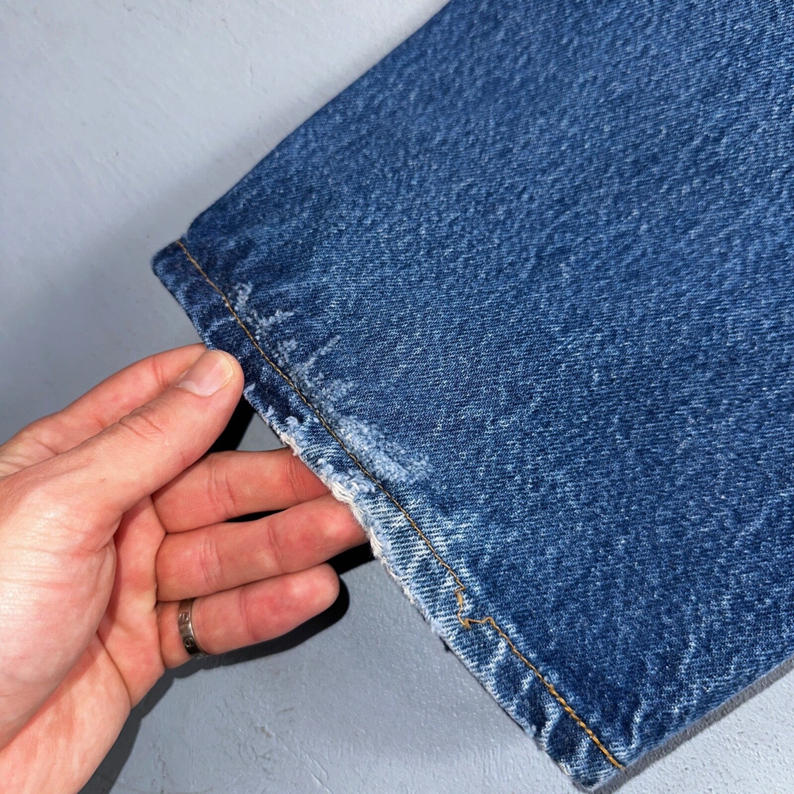 Levis 501 Vintage 90s USA XX Straight Leg Jeans Blue Med Wash 42x33 Act 37x29