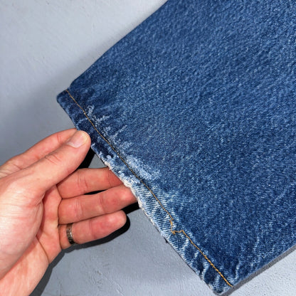 Levis 501 Vintage 90s USA XX Straight Leg Jeans Blue Med Wash 42x33 Act 37x29