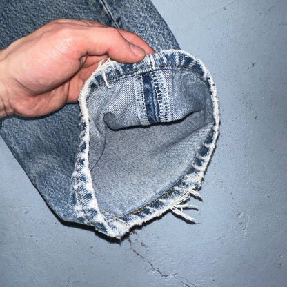 Levis 501 Vintage 90s USA XX Straight Leg Jeans Blue Light Wash 38x36 Act 34x31