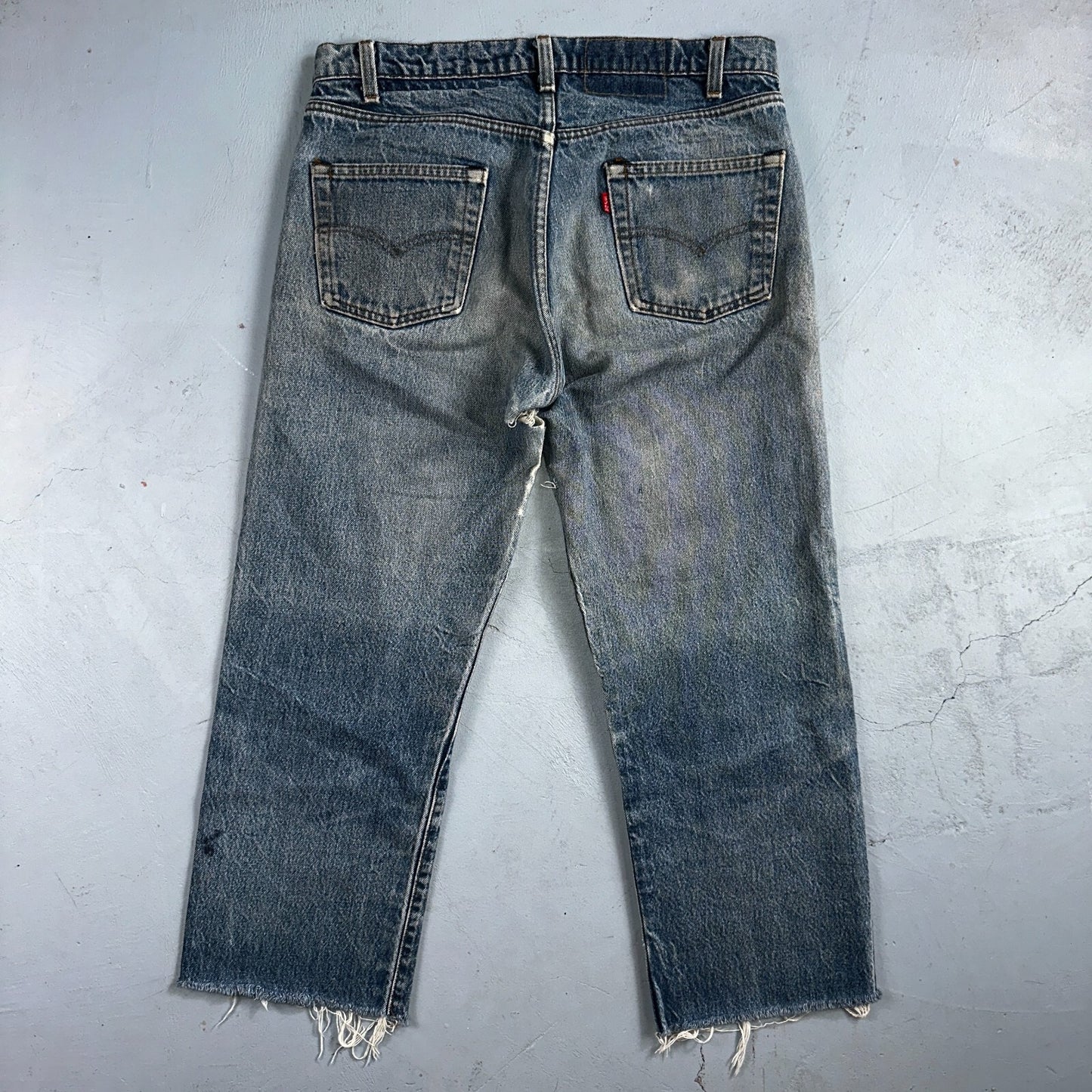 Levis 501 Vintage 80s USA XX Straight Leg Jeans Blue Light Wash Act 32x24 Capri