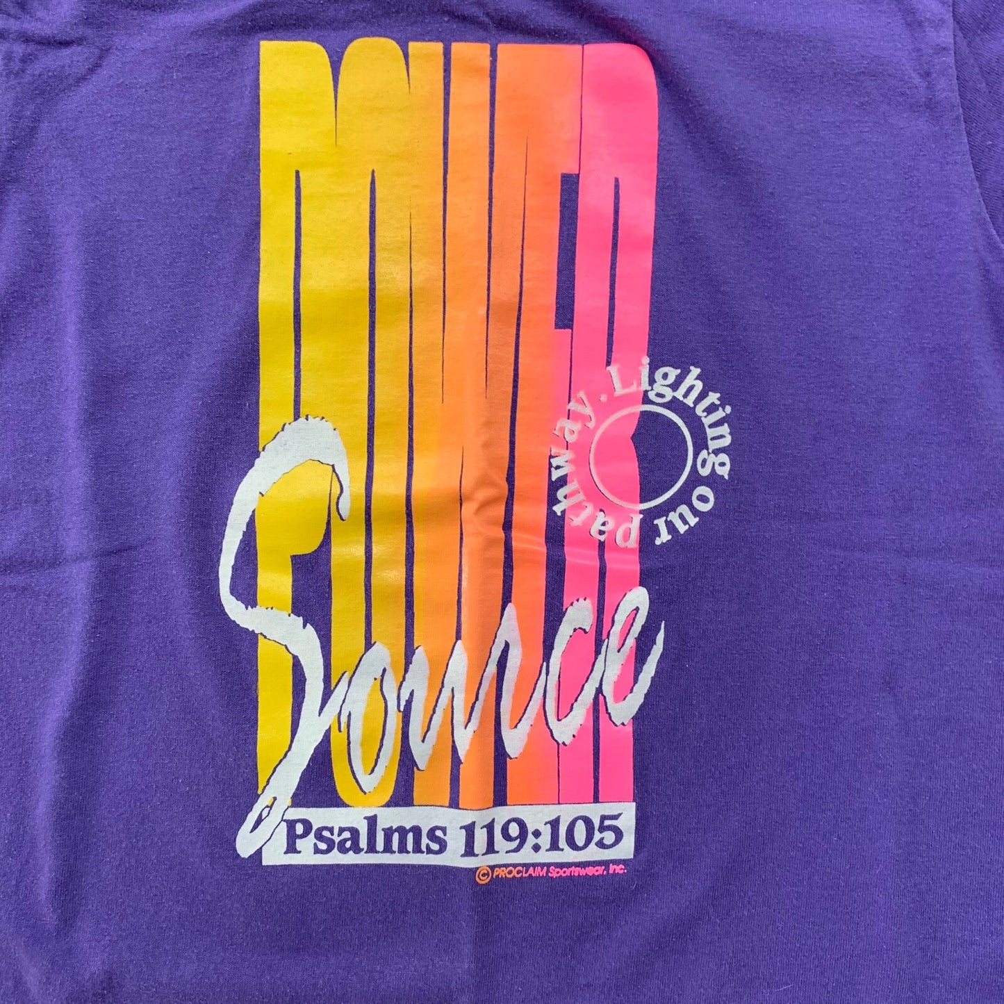 Power Source Jesus Vintage T Shirt Psalms 119:105 Love Bible Summer Cute Rap