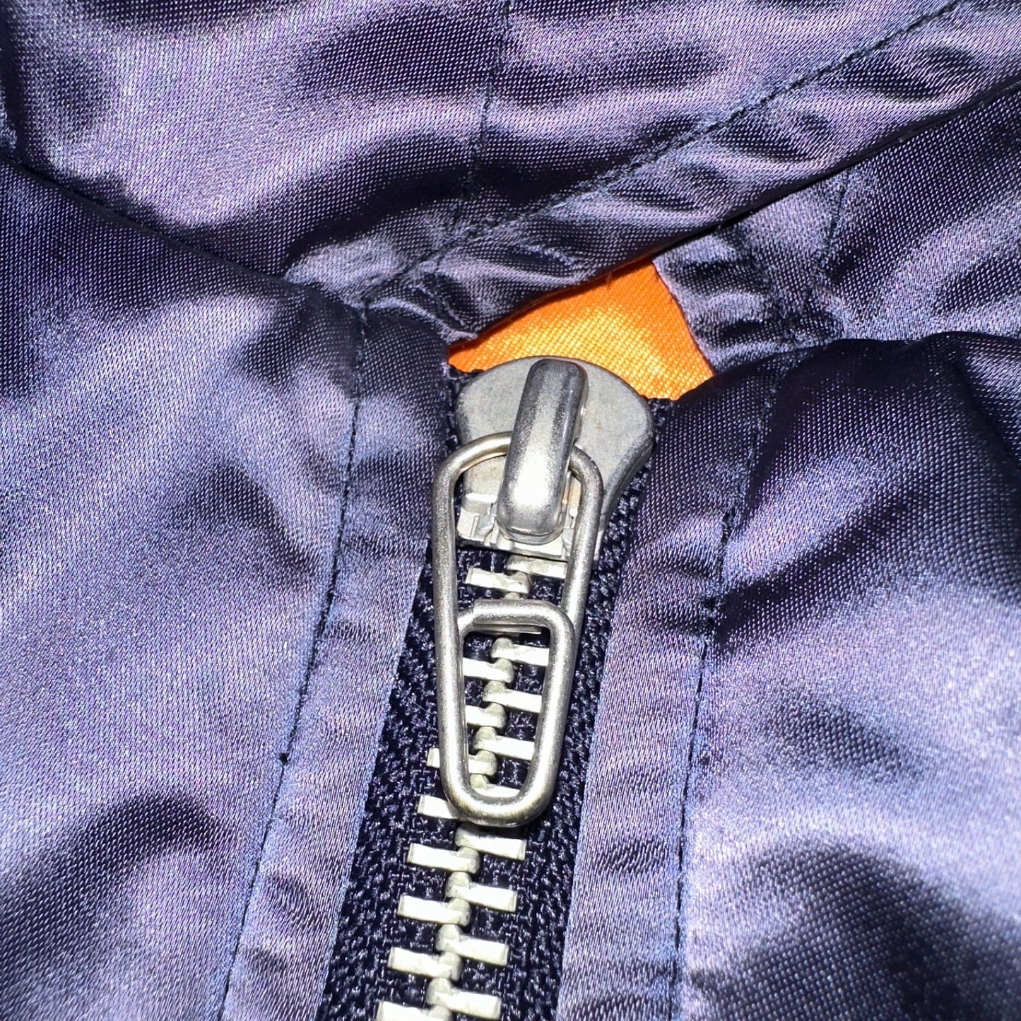 T Alexander Wang Navy Blue Satin Women Bomber Jacket Crop Size 6 Designer Silky