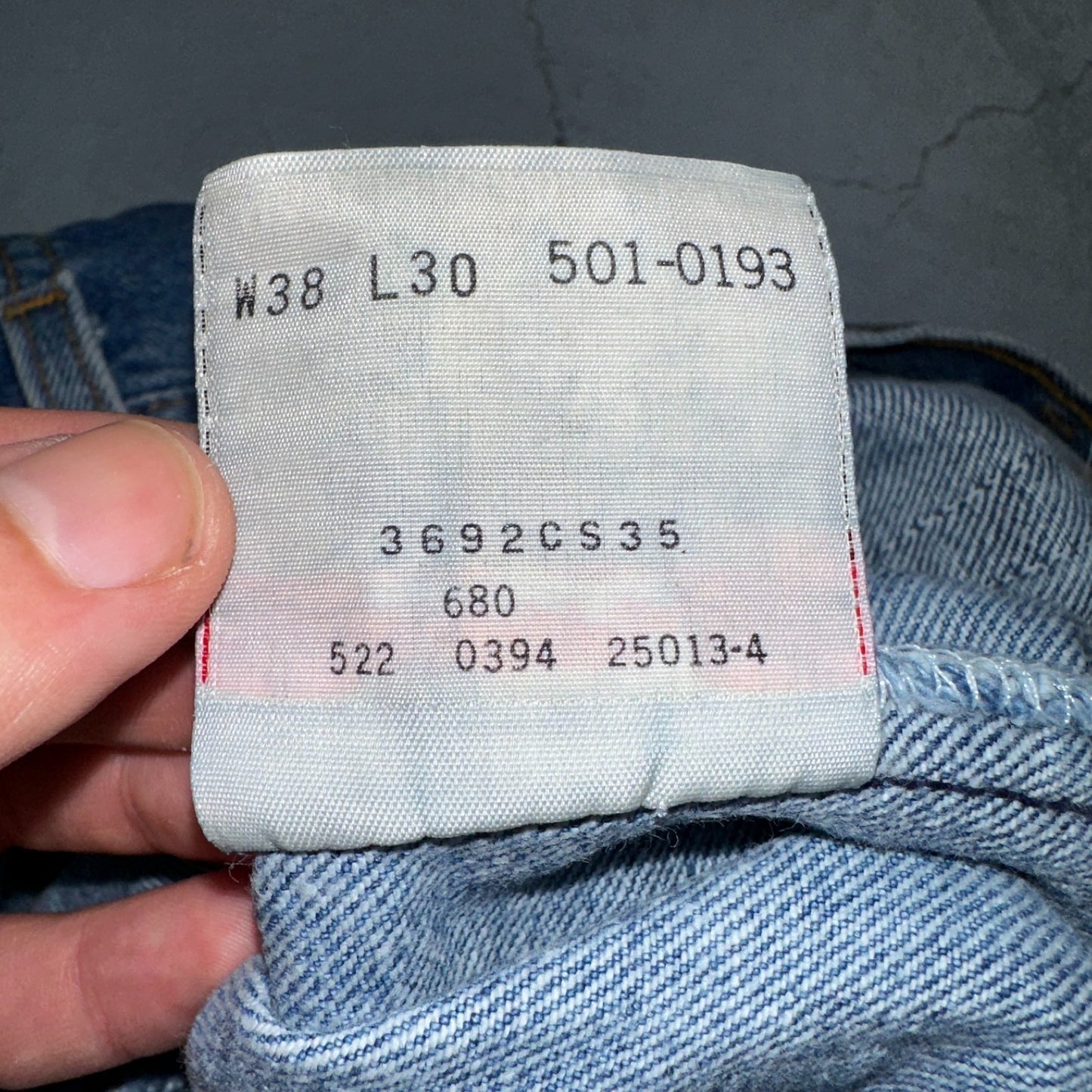 Levis 501 Vintage 90s USA XX Straight Leg Jeans Blue Med Wash 38x30 Act 36x29