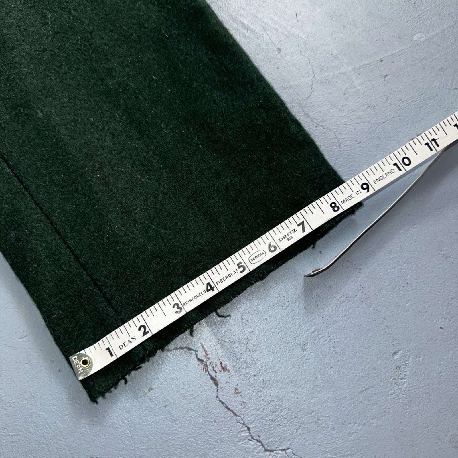 1960s Vintage Green Heavy Wool Hunting Pants 34x28 USA Dry Clean Rockabilly 60s