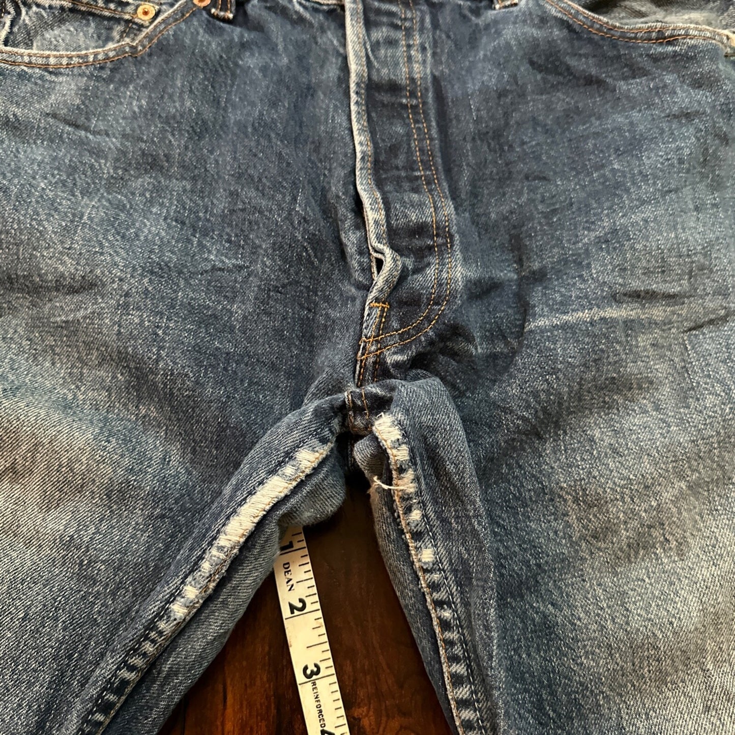 Levis 501 Vintage 90s Straight Leg XX Canada Jeans 36x30 Med Wash Act 34x29