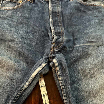 Levis 501 Vintage 90s Straight Leg XX Canada Jeans 36x30 Med Wash Act 34x29