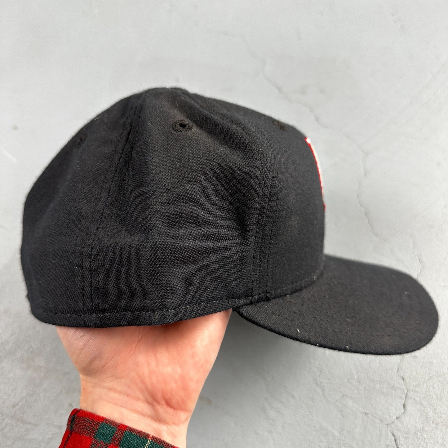 LC New Era USA MLB Fitted 7 1/2 Hat Major League Professional Baseball VTG Pro