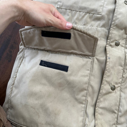 Vintage 1970s 1980s Eddie Bauer Goose Down Puffer Parka Jacket Tan Men's L 70s