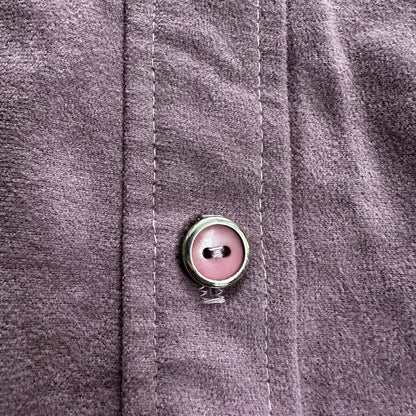 VTG Marty Gutmacker Soft Purple Button Down Shirt Disco Blouse Rockabilly 60s