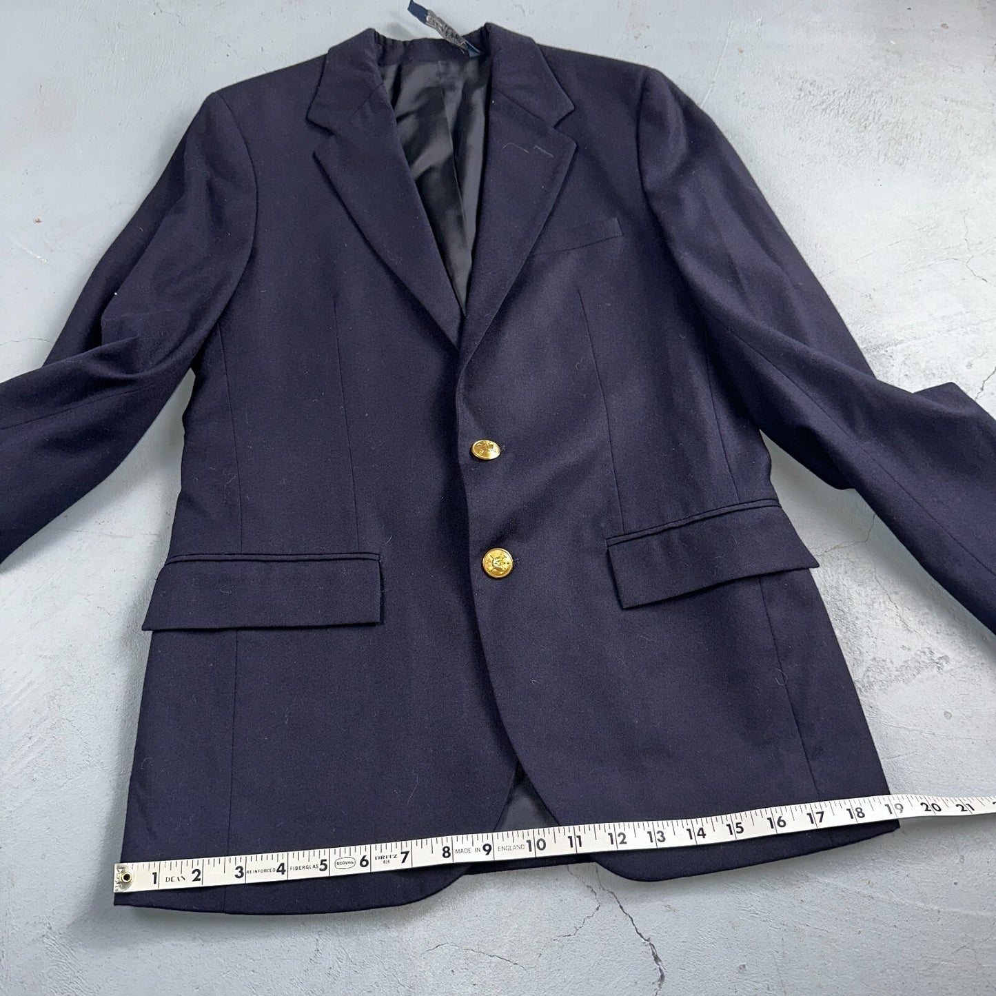 Women's Vintage Polo Ralph Lauren Blazer Jacket Made in Italy Sz 16 Wool 80s