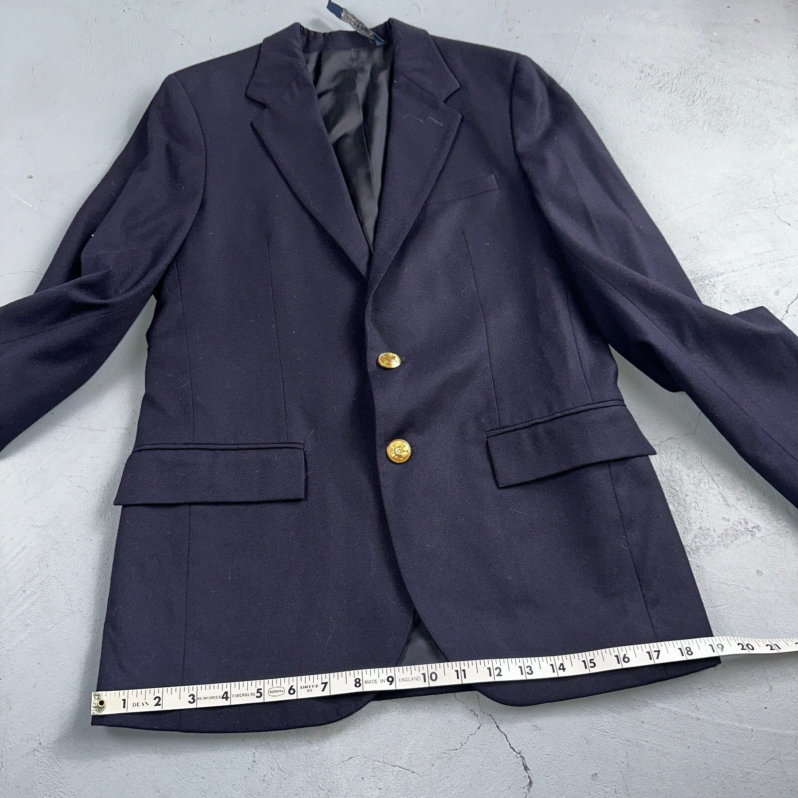 Women's Vintage Polo Ralph Lauren Blazer Jacket Made in Italy Sz 16 Wool 80s