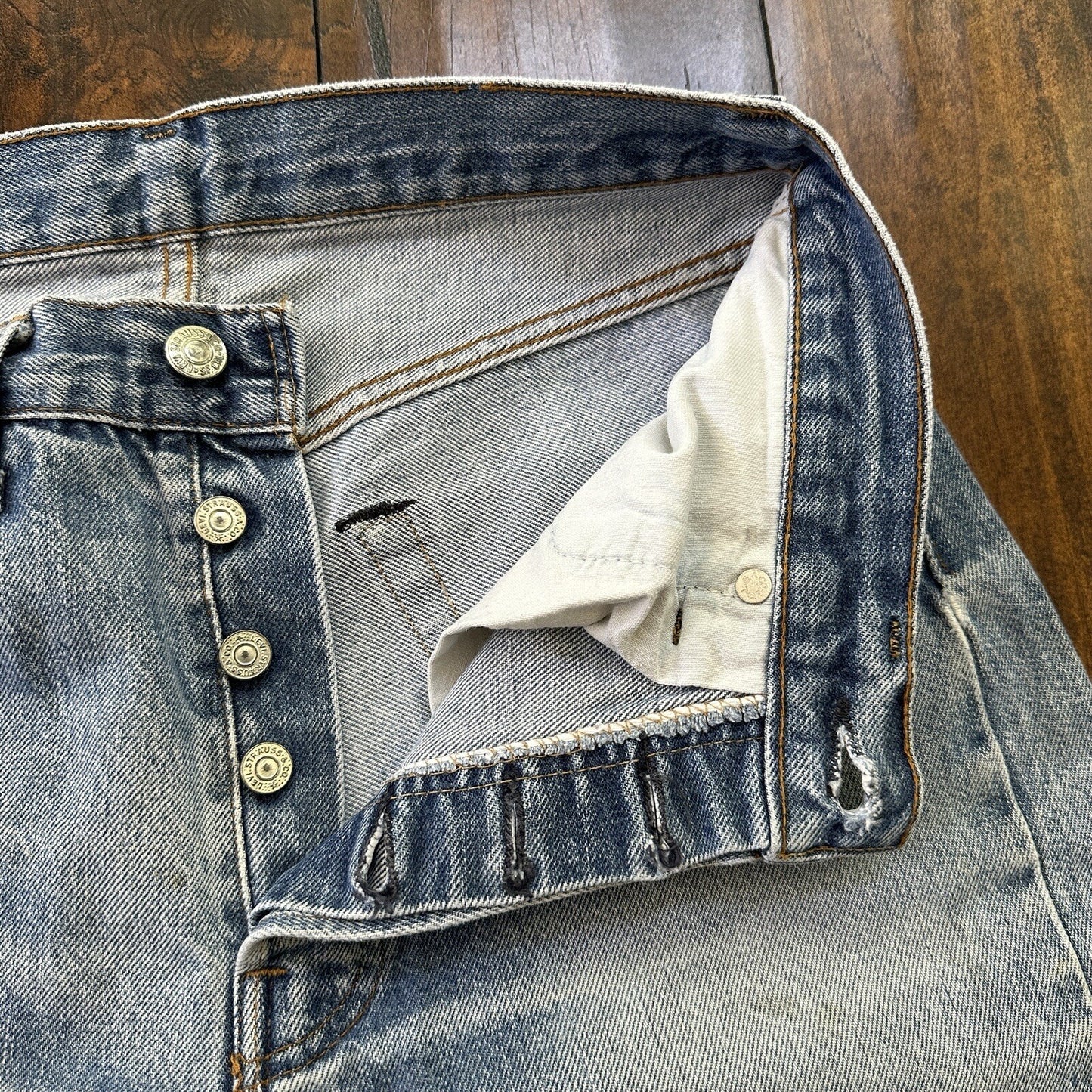 Levis Vintage 80s Redline Selvedge USA 501 XX Jeans 66 70s Light 30x33 Act 28x28