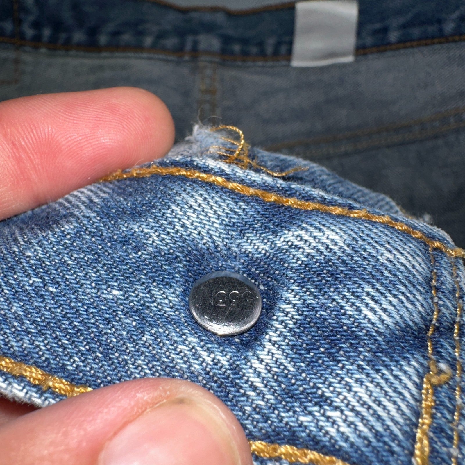 Levis 501 Vintage Y2K 90s XX Straight Leg Jeans Blue Light Wash 36x34 Act 33x30