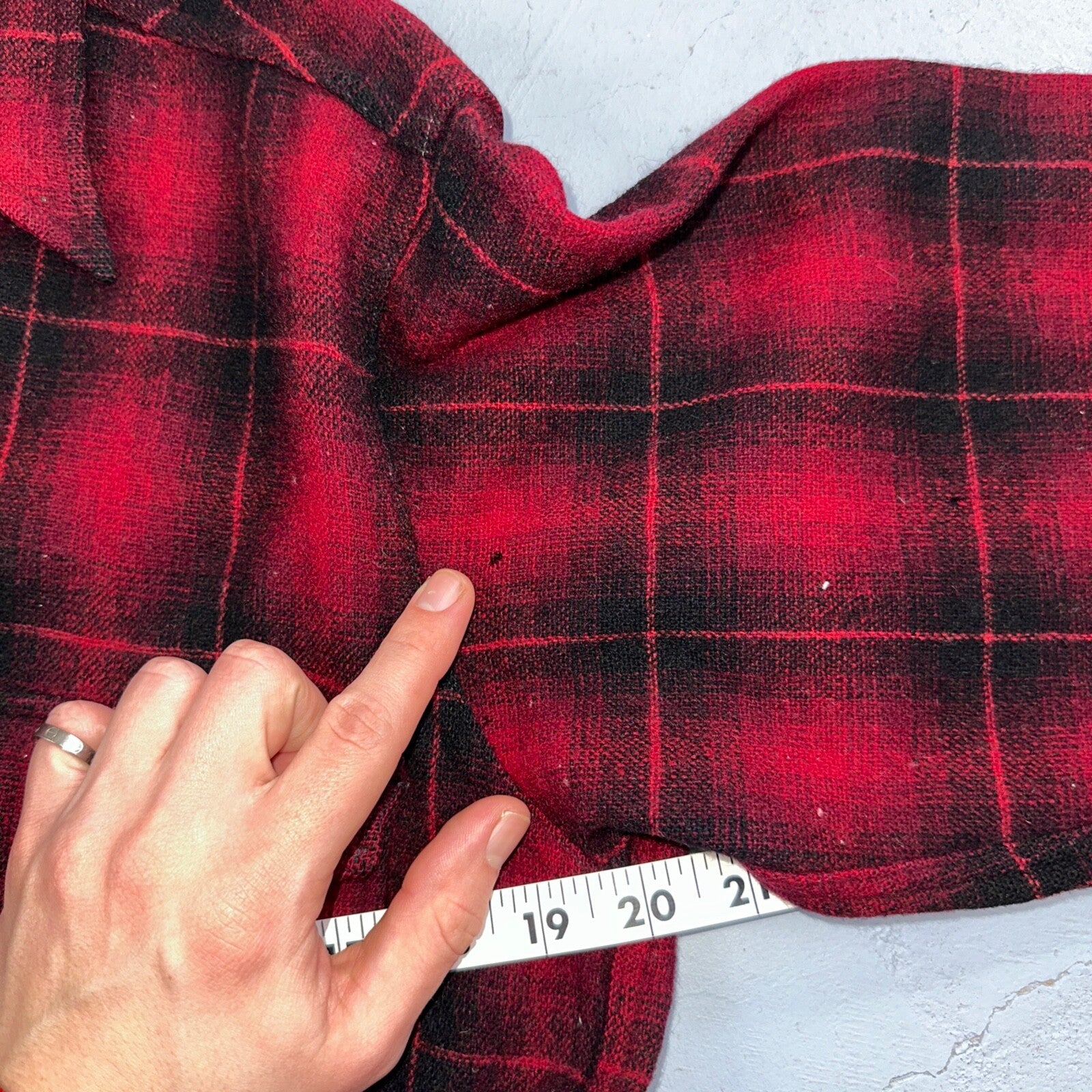 Pendleton 1930s VTG Wool Shirt Jacket Long Sleeve Flannel Buffalo Plaid 30s 40s