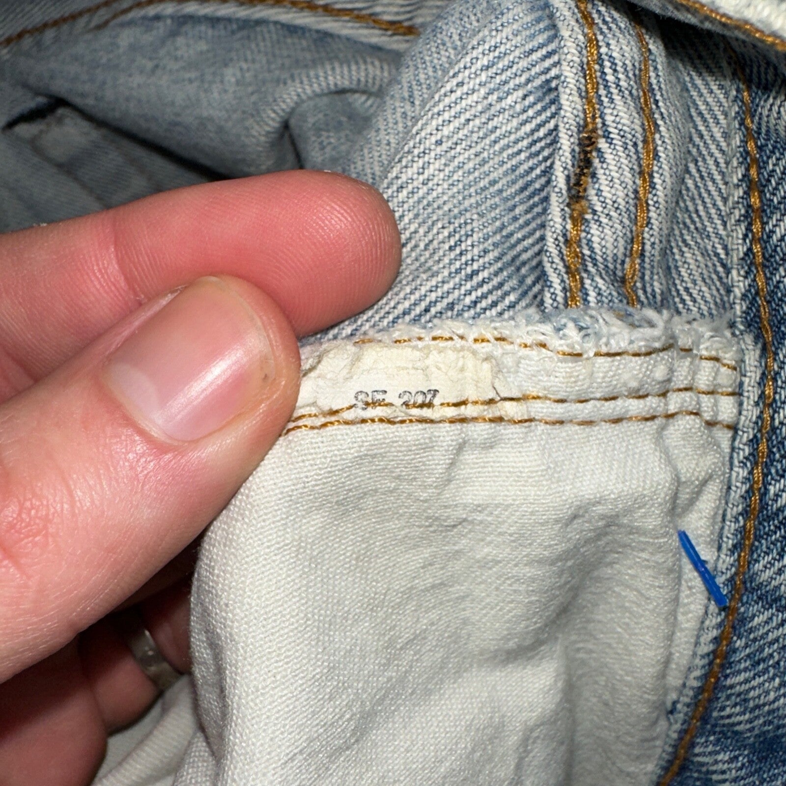 Levis 501 Vintage 80s Redline Selvedge USA XX Jeans Light Wash Skinny Act 29x32