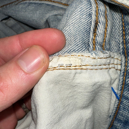 Levis 501 Vintage 80s Redline Selvedge USA XX Jeans Light Wash Skinny Act 29x32