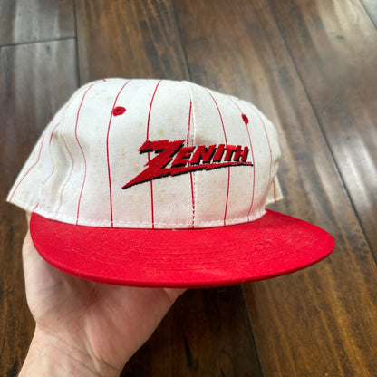Zenith Very Rare Pinstripe VTG Hat Cap Snapback Advertising Radio Horizon 70s