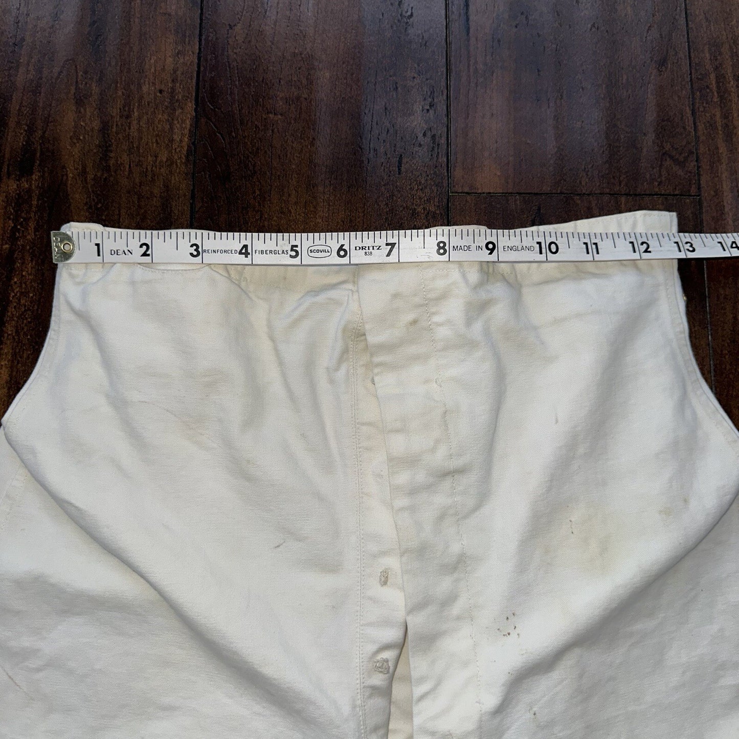 RARE VTG 1920s White Buckle Back Pants Work Wear Union 10s 30s 28x31 Navy USMA