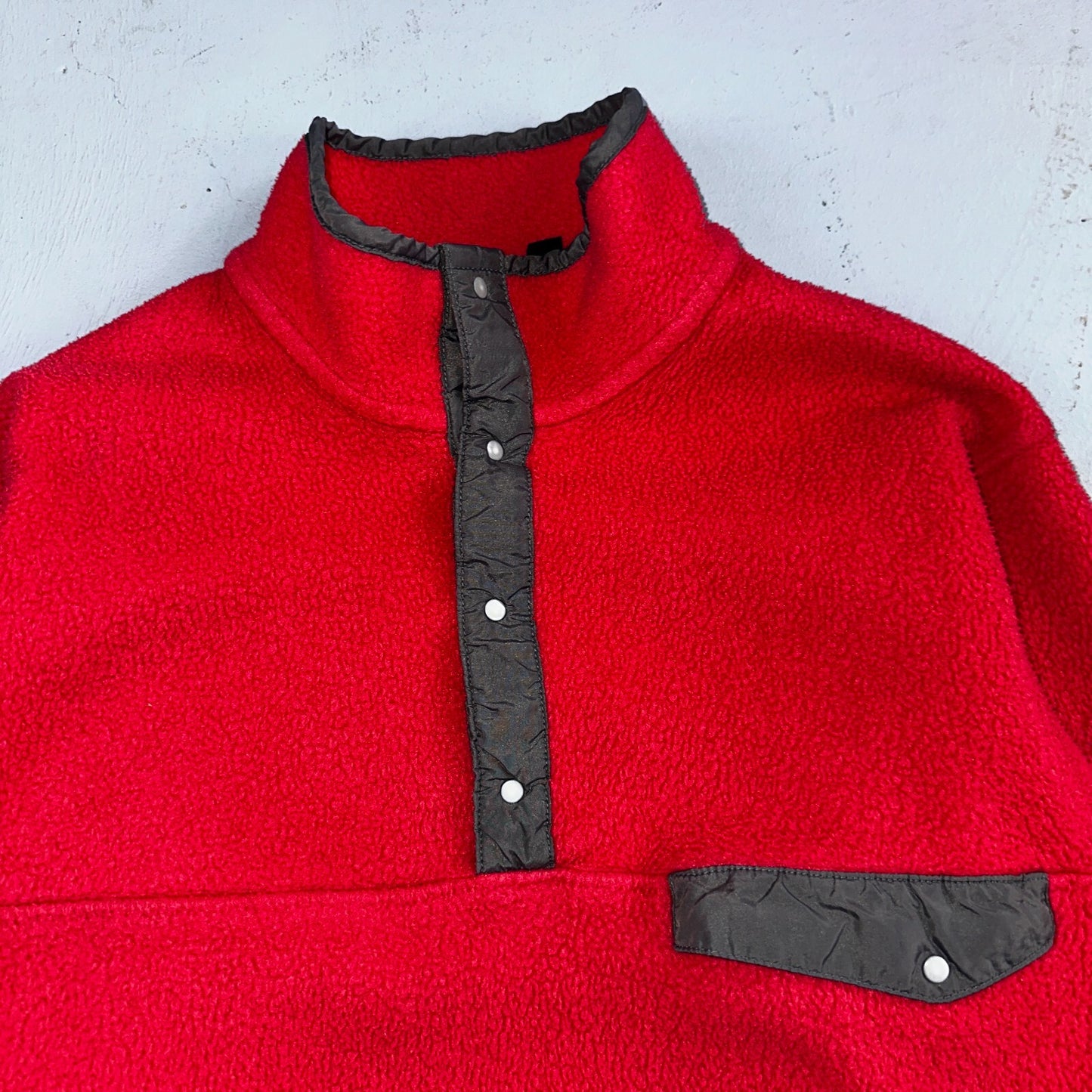 PATAGONIA Rare Vintage Snap-T Pullover Fleece Jacket 90s USA Made Pink Gray SZ M