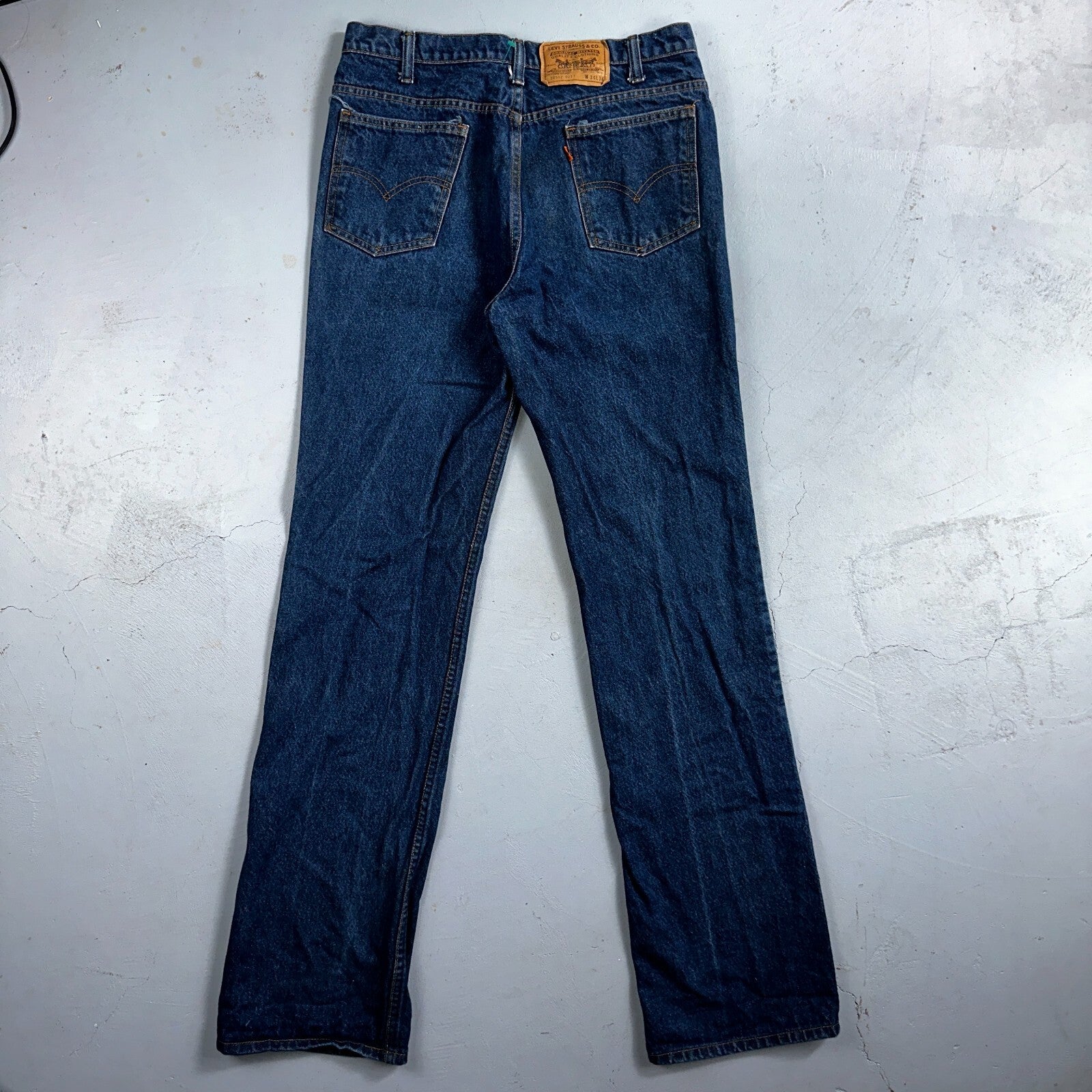 Levis 517 Vintage 80s USA Orange Tab Bootcut Flare Blue Jeans 34x36 Act31x35