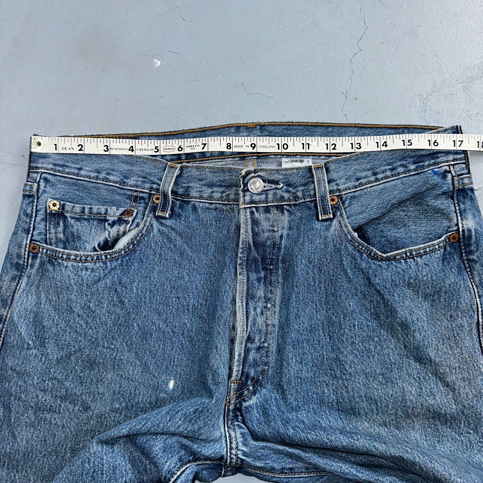 Levis 501 Vintage 90s XX Straight Leg Jeans Y2K Med Wash 36x34 Act 34x33