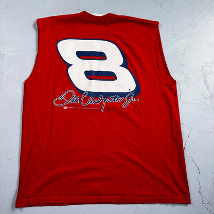 Dale Earnhardt Budweiser VTG T Shirt Car Racing Cut Off Tank 8 Grunge Rock Red