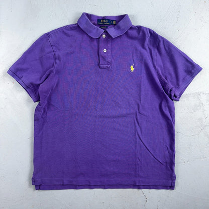 Polo Ralph Lauren Men’s Polo Shirt Purple Yellow Pony Preppy Casual Short Sleeve