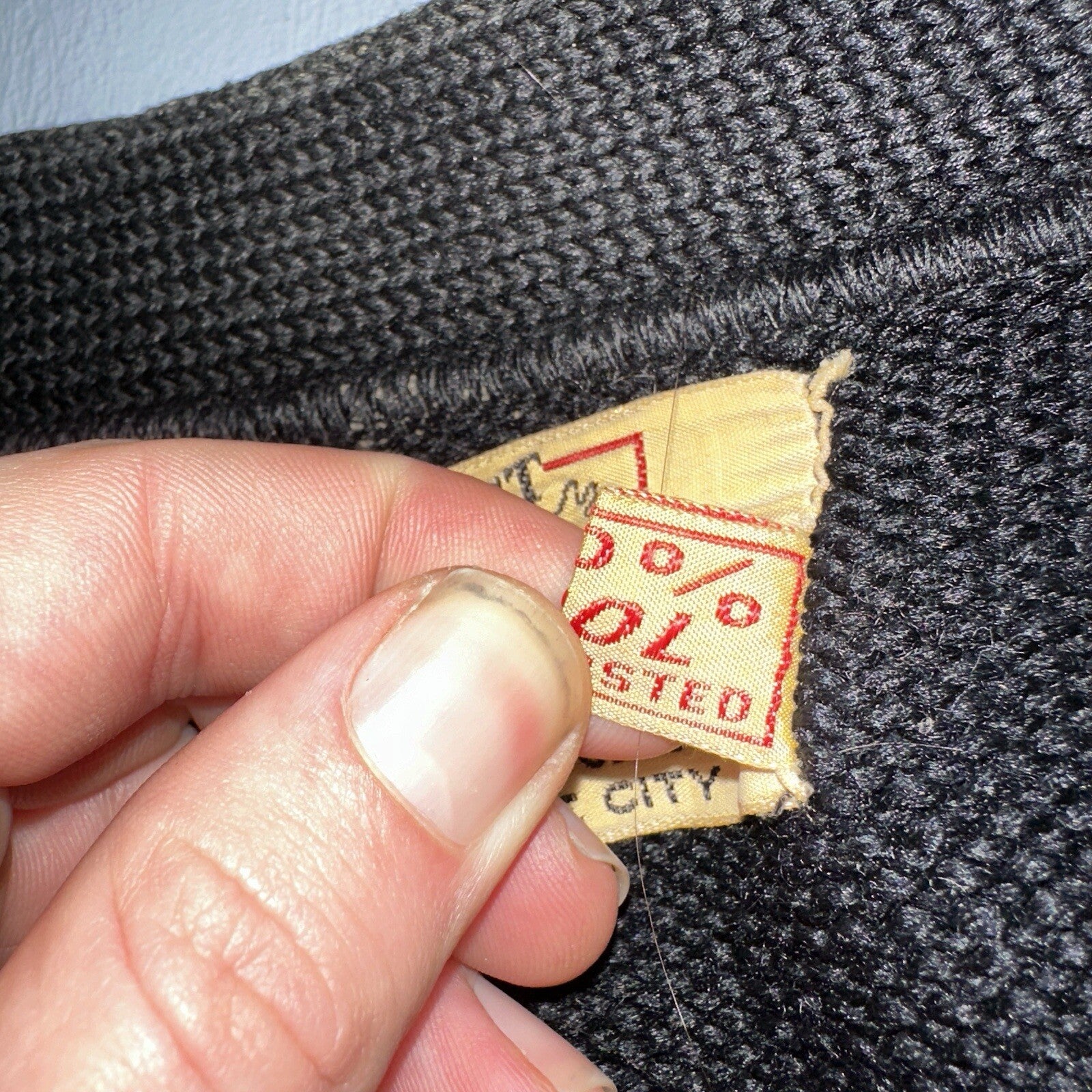 VTG Jack Frost 40s Wool Varsity Sweater Cardigan Indian Black E Evans Letterman