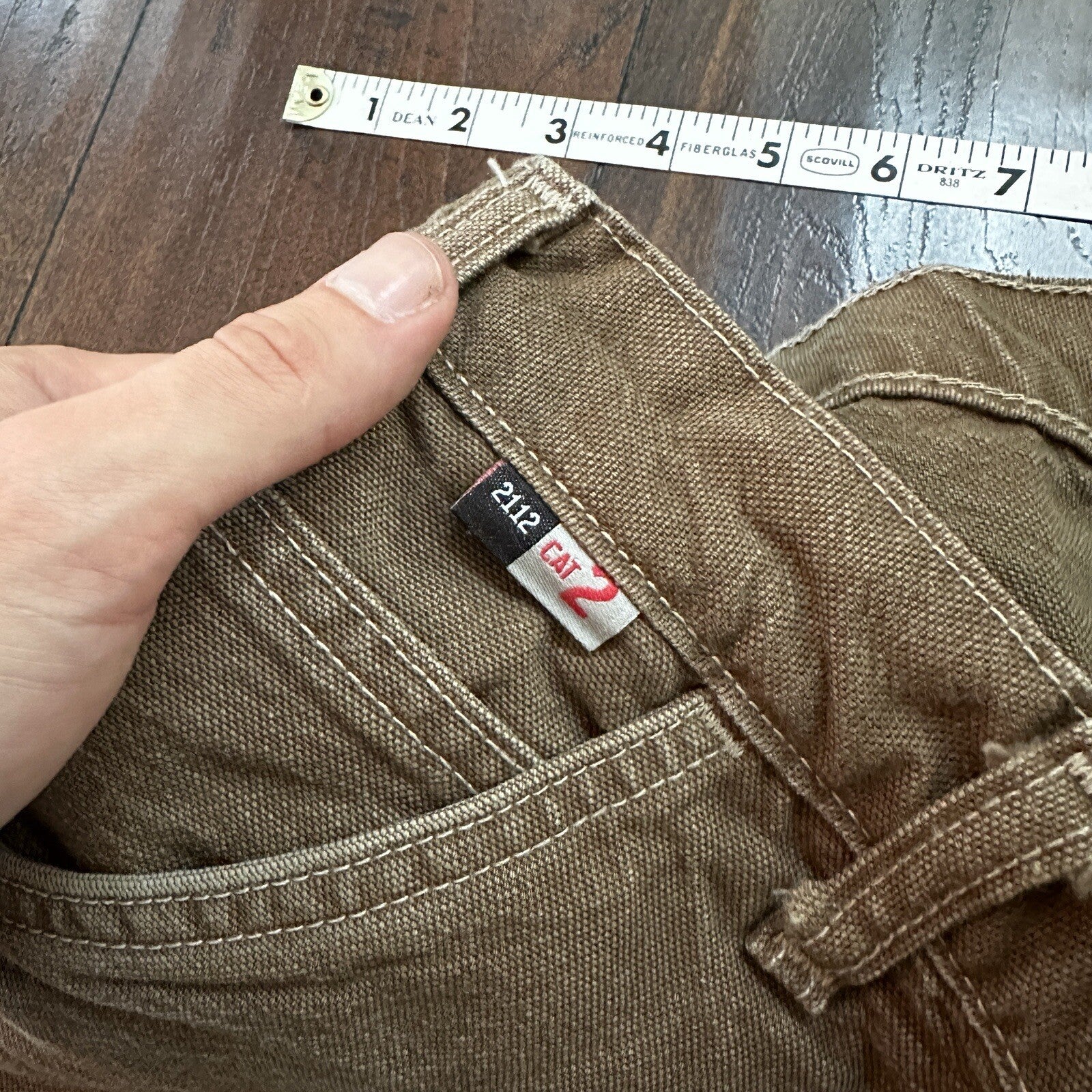 Carhartt Cat 2 FR Flame Resistant Mens 40x34 Utility Work Pants Jeans 38x31 Vtg