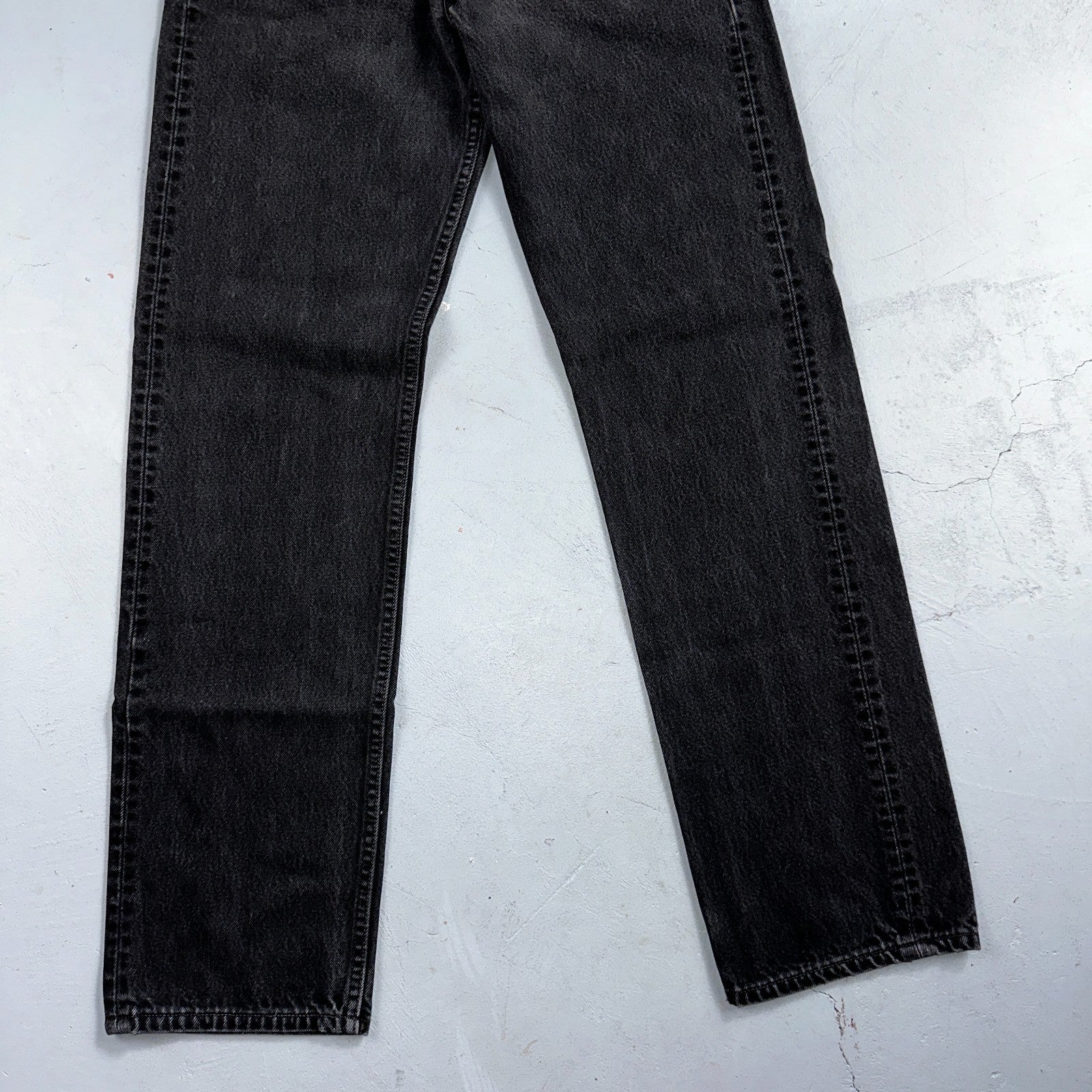 Levis 501 Vintage 80s USA XX Straight Leg Jeans Black Light Wash 33x34 Act 31x32