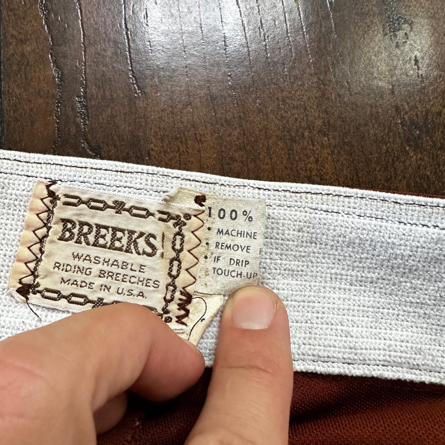 VTG USA Breeks Orange Equestrian Horse Riding Britches Breeches 25x24 1980s