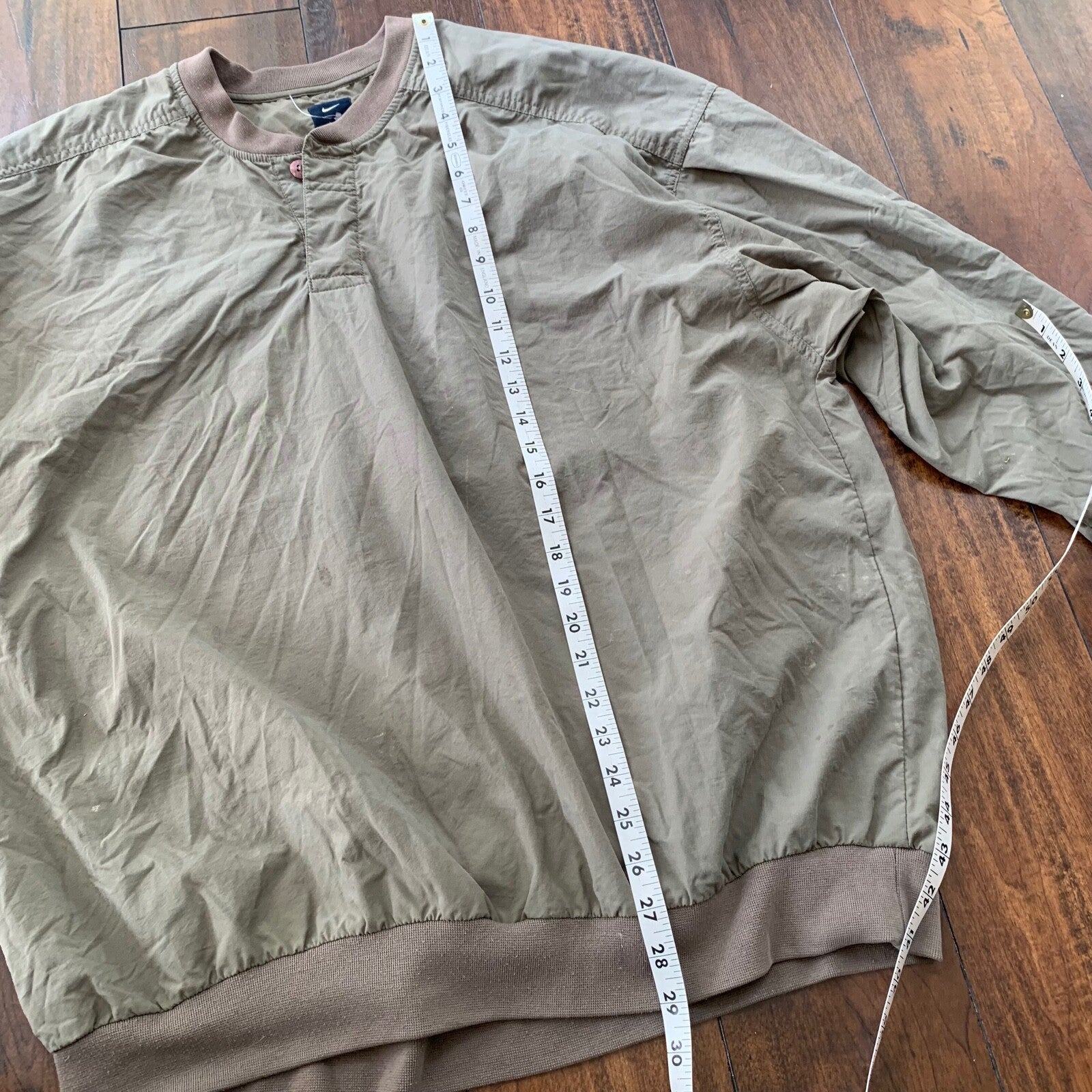 Nike Thunder Tan Golf Jacket Retail Vintage Nylon Pullover Windbreaker Y2K  1