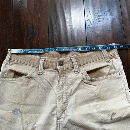 Levis 684 VTG Corduroy Pants Bell Bottom USA 30x27 Boot Cut 1970s 70s Beige