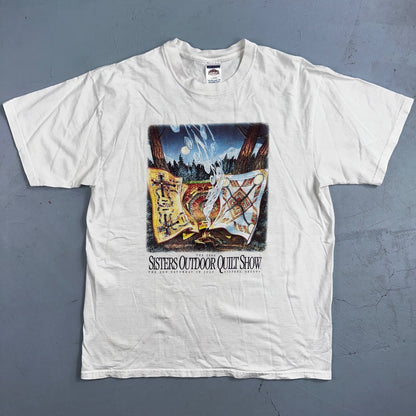 Sisters Outdoor Quilt Show VTG T Shirt Sewing Art Oregon Y2K 2004 Artsy Ladies