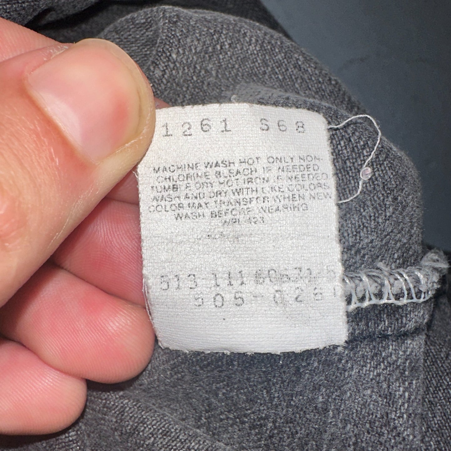 Levis 505 Vintage 90s USA Red Tab Jeans 36x32 Black Light Wash Act 34x27