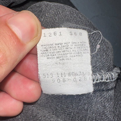 Levis 505 Vintage 90s USA Red Tab Jeans 36x32 Black Light Wash Act 34x27