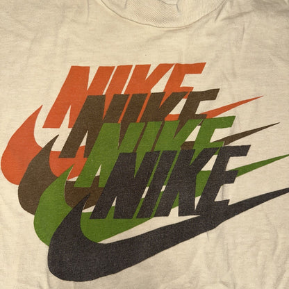 Nike Vintage T Shirt Mens 70s Quad Swoosh Stack OG Rare Pinwheel Geisha Basic