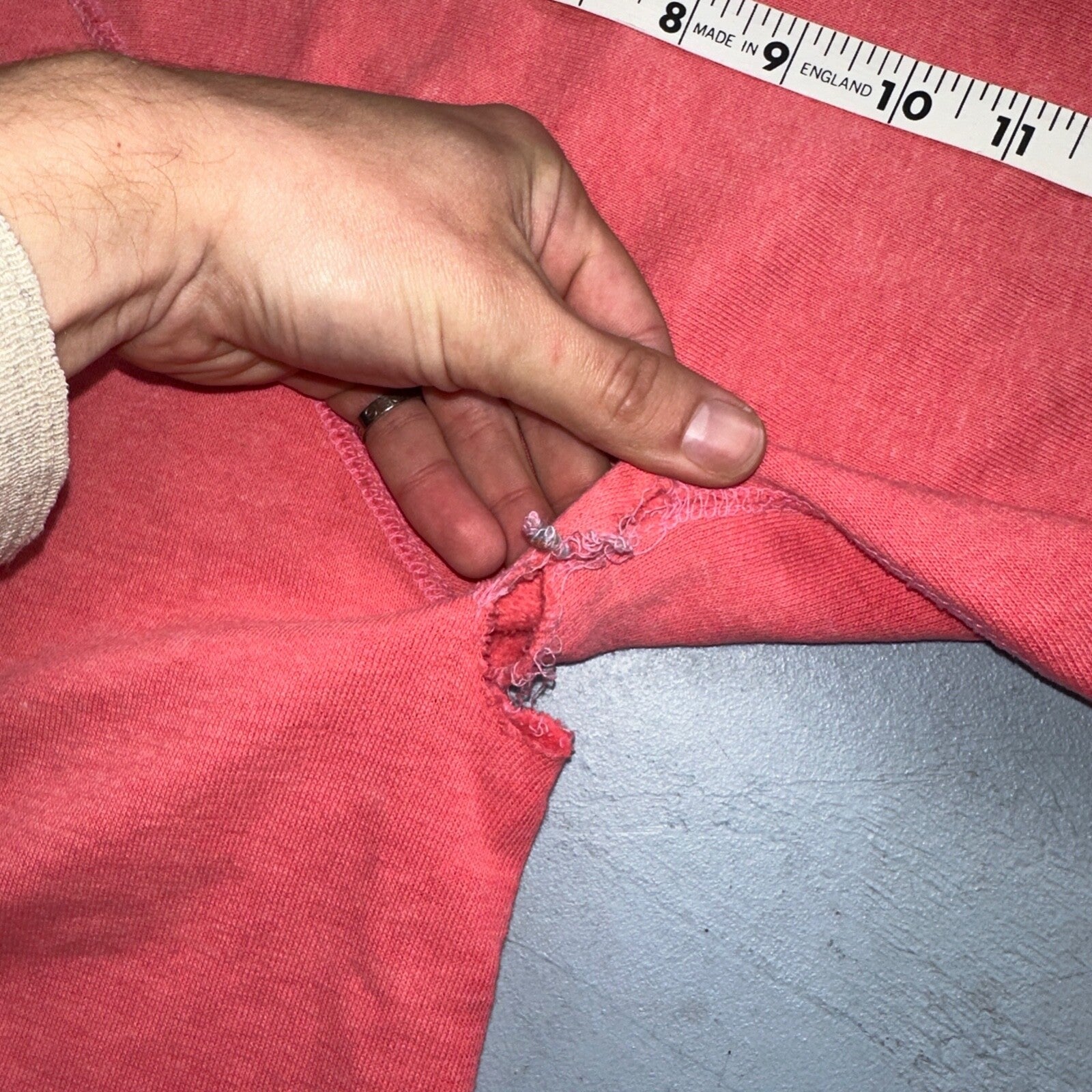 1970s VTG Pink Sport Blank Sweatshirt USA Crewneck Basic 70s Jumper